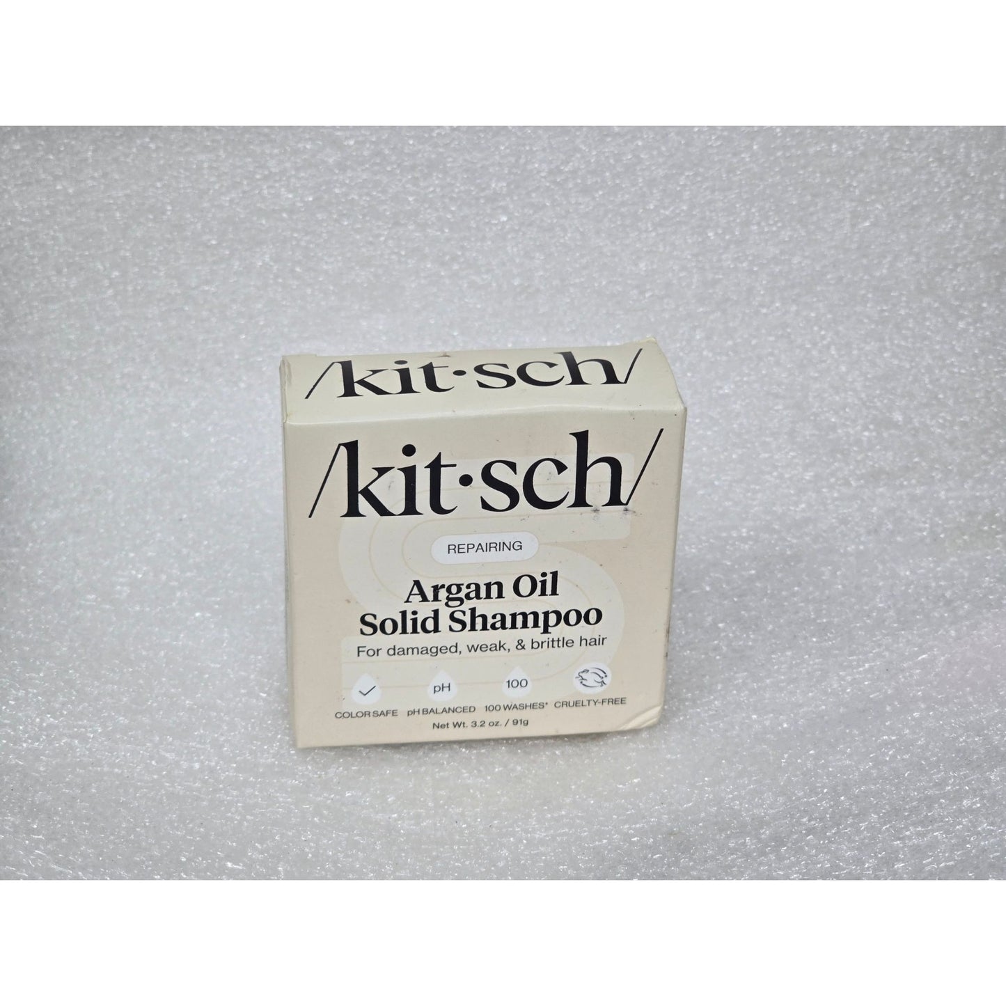 Kitsch Argan Oil Solid Shampoo Bar Repairing For Damaged Hair 100 Washes 3.2 oz