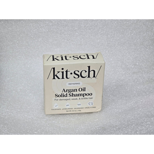 Kitsch Argan Oil Solid Shampoo Bar Repairing For Damaged Hair 100 Washes 3.2 oz