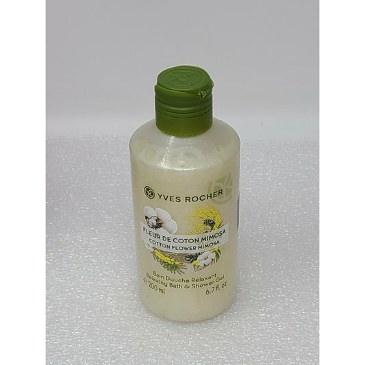 Yves Rocher Cotton Flower Mimosa Relaxing Bath & Shower Gel Body Wash 6.7 oz