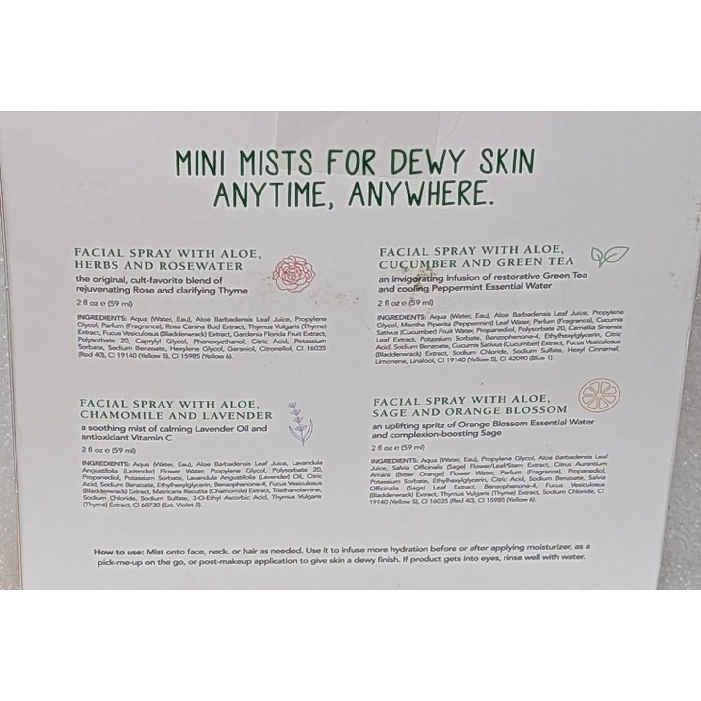 Mario Badescu Skin Care Mini Facial Mist Collection