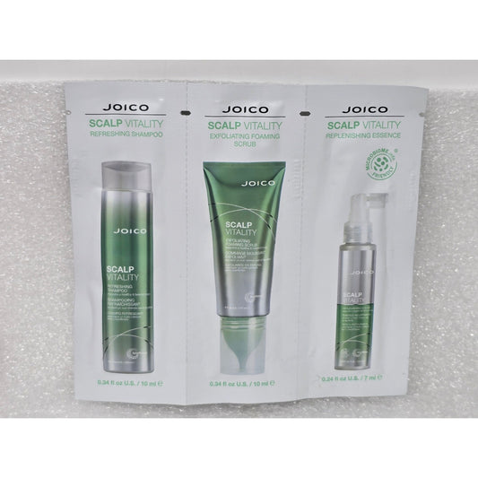 Joico Scalp Vitality Refreshing Shampoo & Exfoliating Scrub & Essence Sample Set