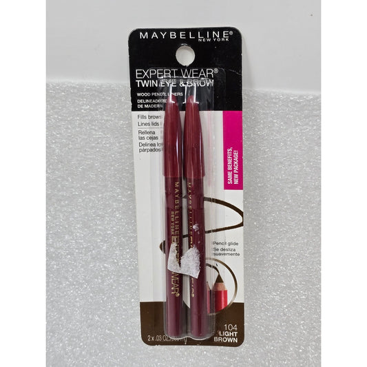 Maybelline Expert Wear Twin Eye & Brow Pencil 104 Light Brown Eyeliner & Eyebrow
