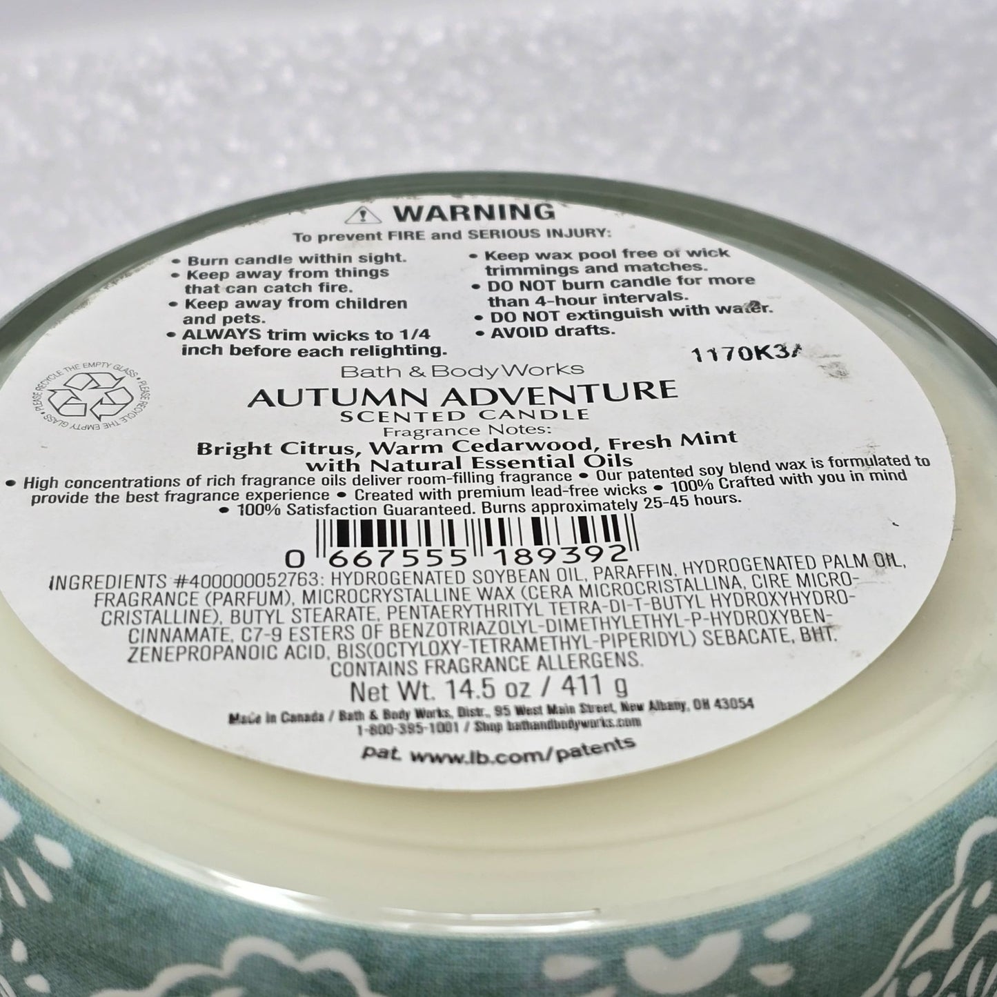 Bath & Body Works Autumn Adventure 3-Wick Scented Candle