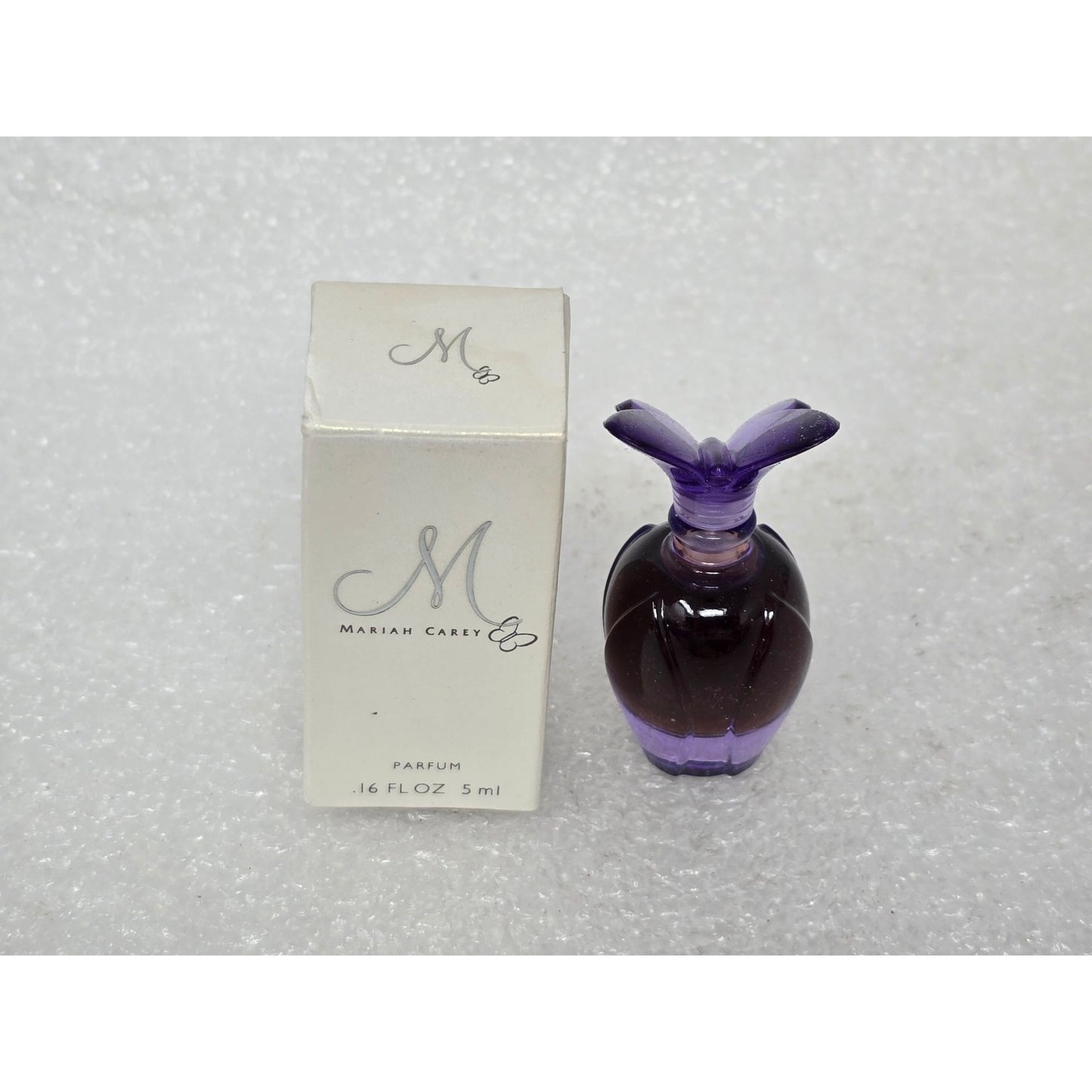 Mariah Carey M Parfum Perfume Miniature .16 Oz Butterfly Cap Purple Glass