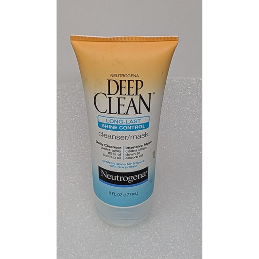 Neutrogena Deep Clean Long-Last Shine Control Cleanser/Mask 6 Fl Oz (177 mL)