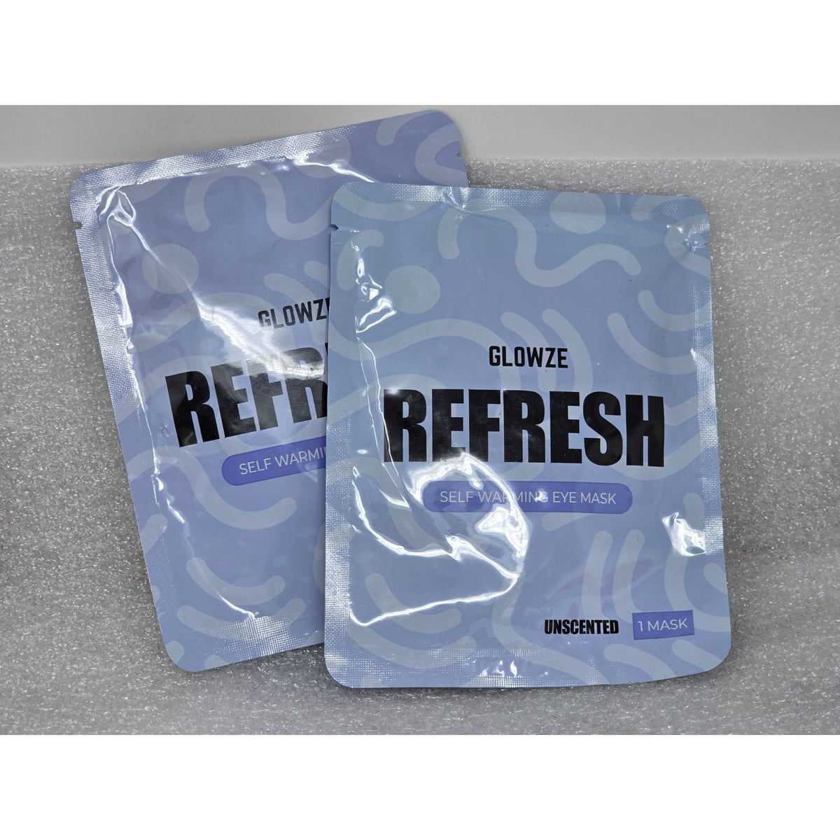 Glowze Refresh Self-Warming Eye Mask Unscented 2-Pack For Relaxation & Comfort