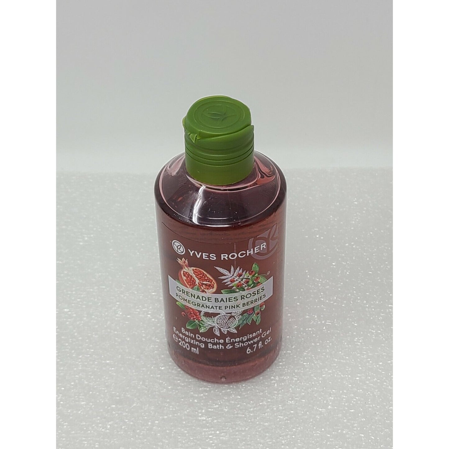 Yves Rocher Pomegranate Pink Berries Energizing Shower Gel Body Wash 6.7 fl oz