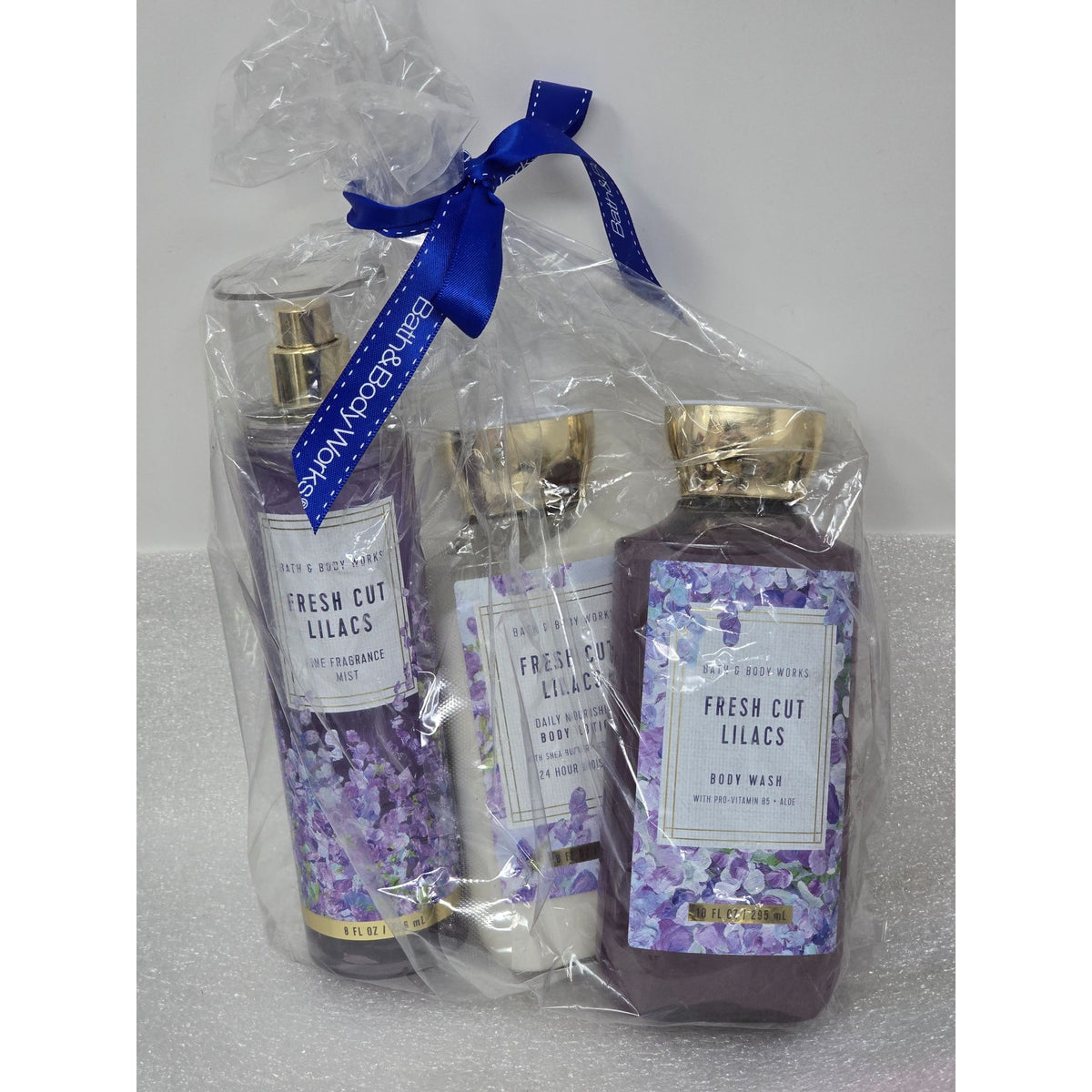Bath & Body Works Fresh Cut Lilacs Gift Set Mist Lotion Body Wash Shower Gel