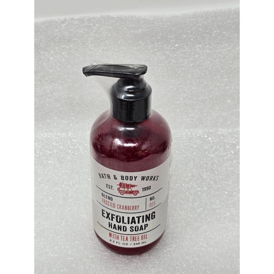 Bath & Body Works Frosted Cranberry Exfoliating Hand Soap Tea Tree Oil 8.3 Fl Oz