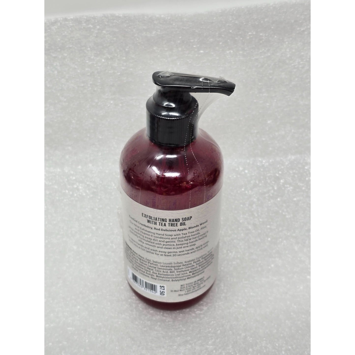Bath & Body Works Frosted Cranberry Exfoliating Hand Soap Tea Tree Oil 8.3 Fl Oz