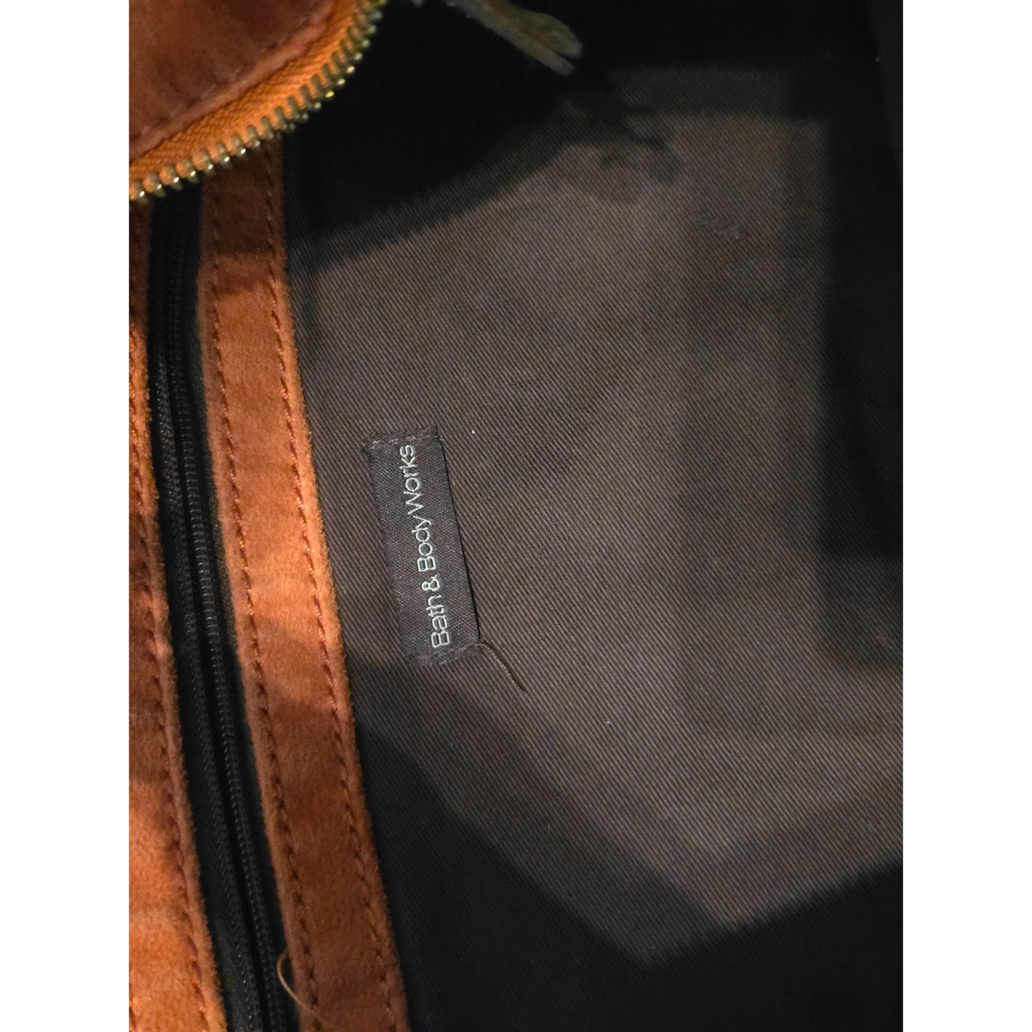 Vintage Bath & Body Works Orange Suede Hobo Bag Y2K Shoulder Purse (see photos)