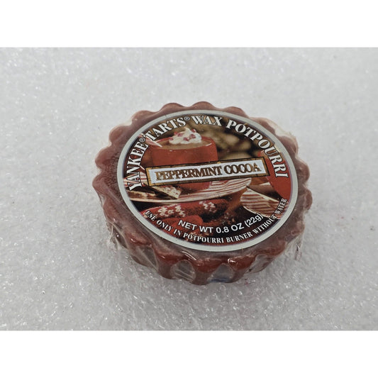 Yankee Candle Peppermint Cocoa Wax Potpourri Tart 0.8 Oz Scented Wax Melt