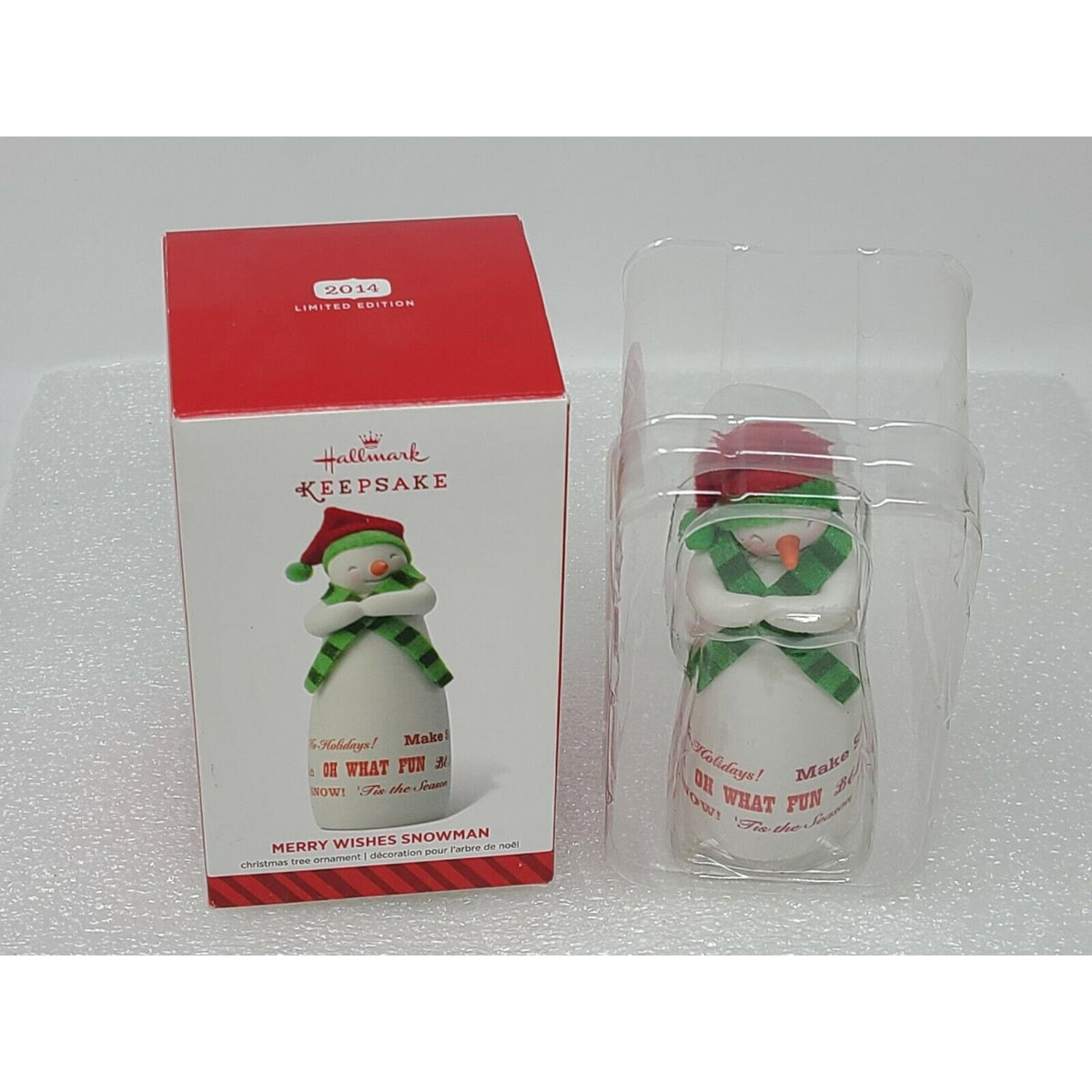 Merry Wishes Snowman Hallmark Keepsake Ornament 2014 Christmas