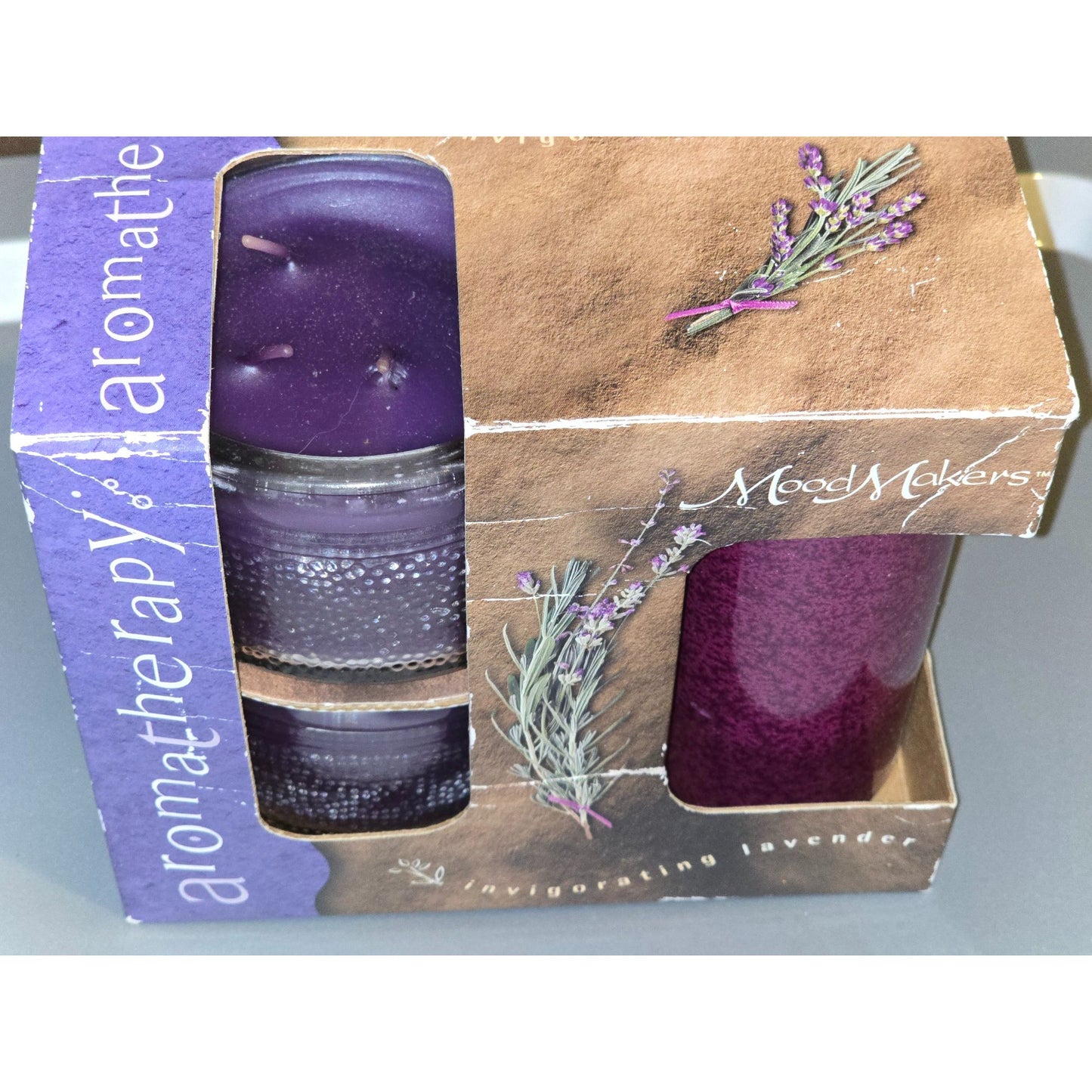 Candle-Lite Aromatherapy Mood Makers Invigorating Lavender Scented Candle Set