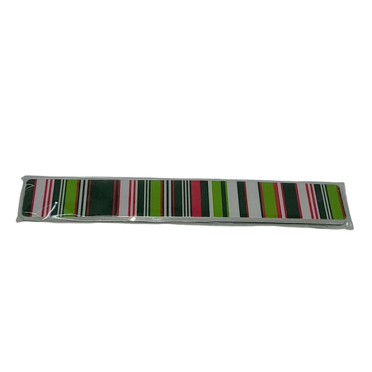 Bath & Body Works Emery Board Nail File Green Pink & White Stripes Striped