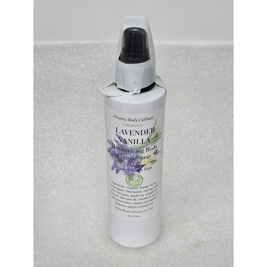 Atlanta Body Culinary Lavender Vanilla Moisturizing Body Lotion Spray 8.6 Oz