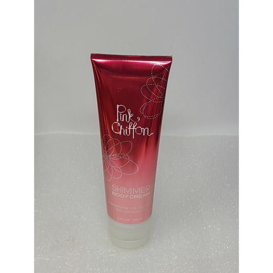 Bath and Body Works Pink Chiffon Shimmer Body Cream 5 oz