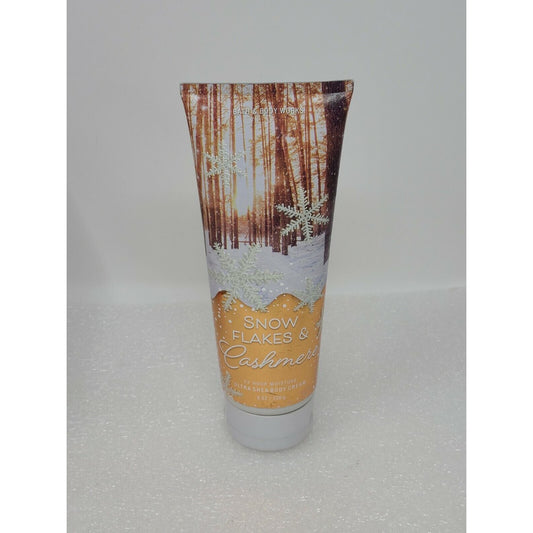 Bath & Body Works Snowflakes & Cashmere 24 Hour Moisture SHEA BODY CREAM 8 oz