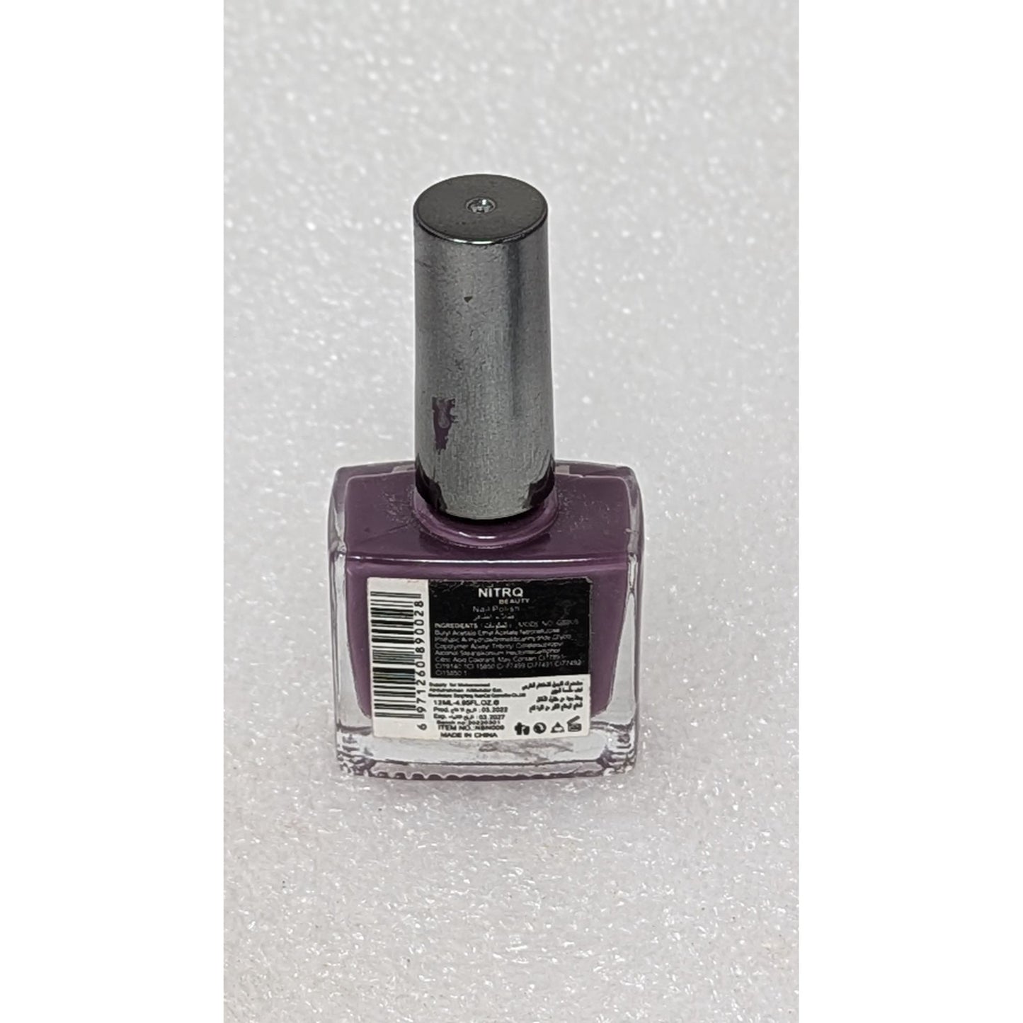 Nitro Beauty Nail Polish Purple Plum Shade Long-Lasting High Gloss Finish