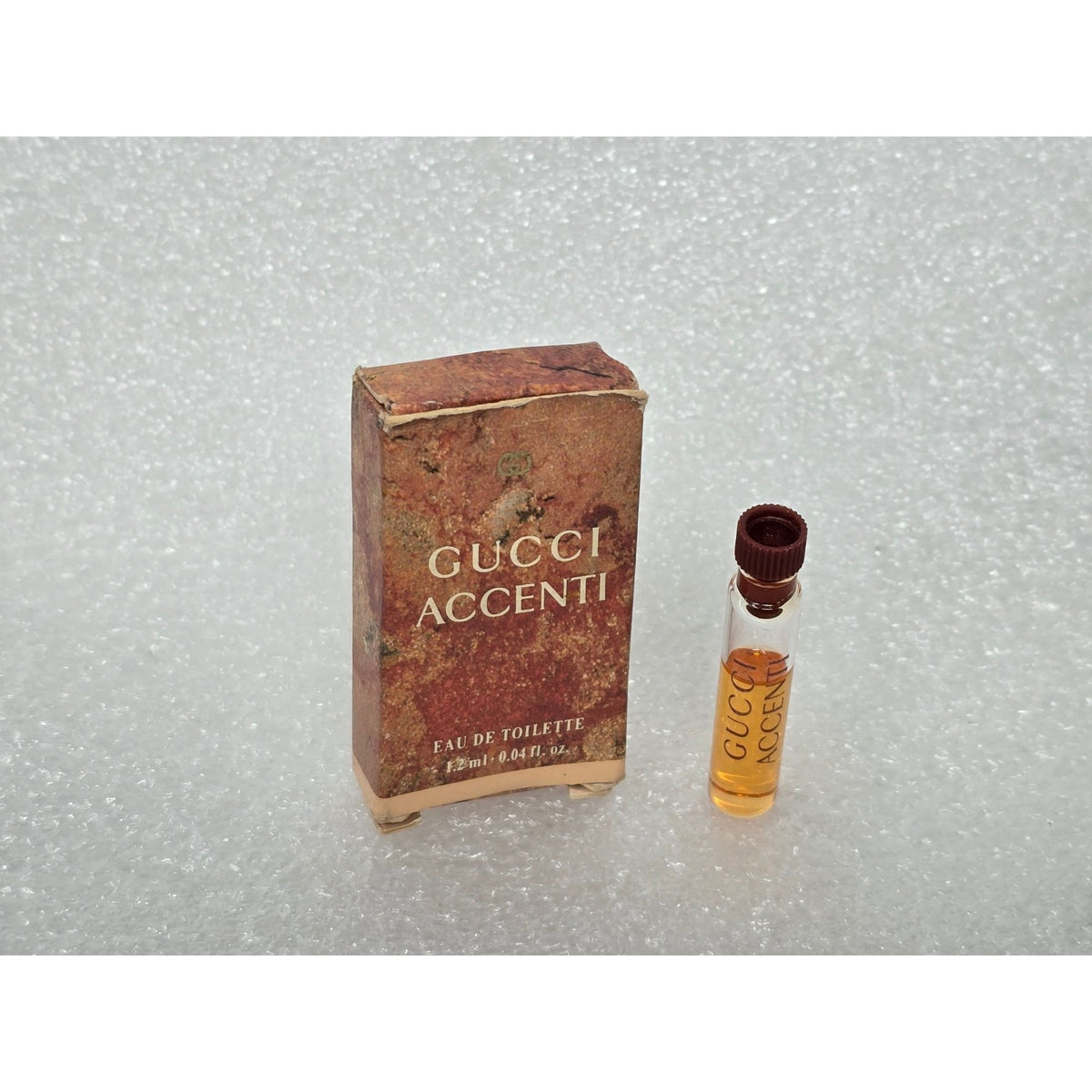 Gucci Accenti Eau De Toilette 1.2ml .04 oz Vintage Perfume Sample Vial With Box