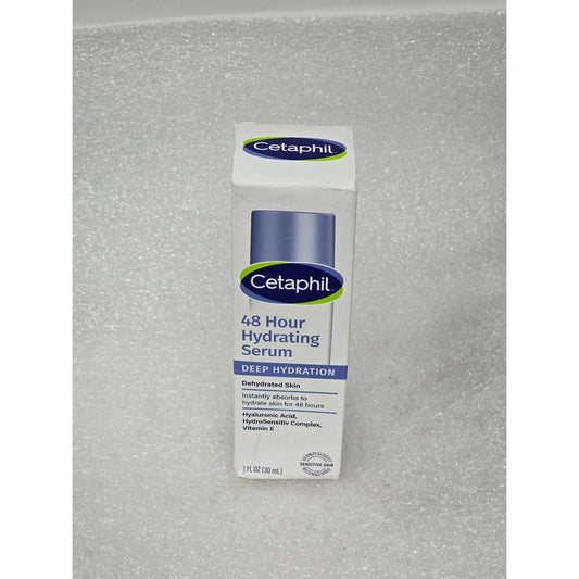 Cetaphil 48 Hour Hydrating Serum Hyaluronic Acid & Vitamin E 1 Oz Sensitive Skin