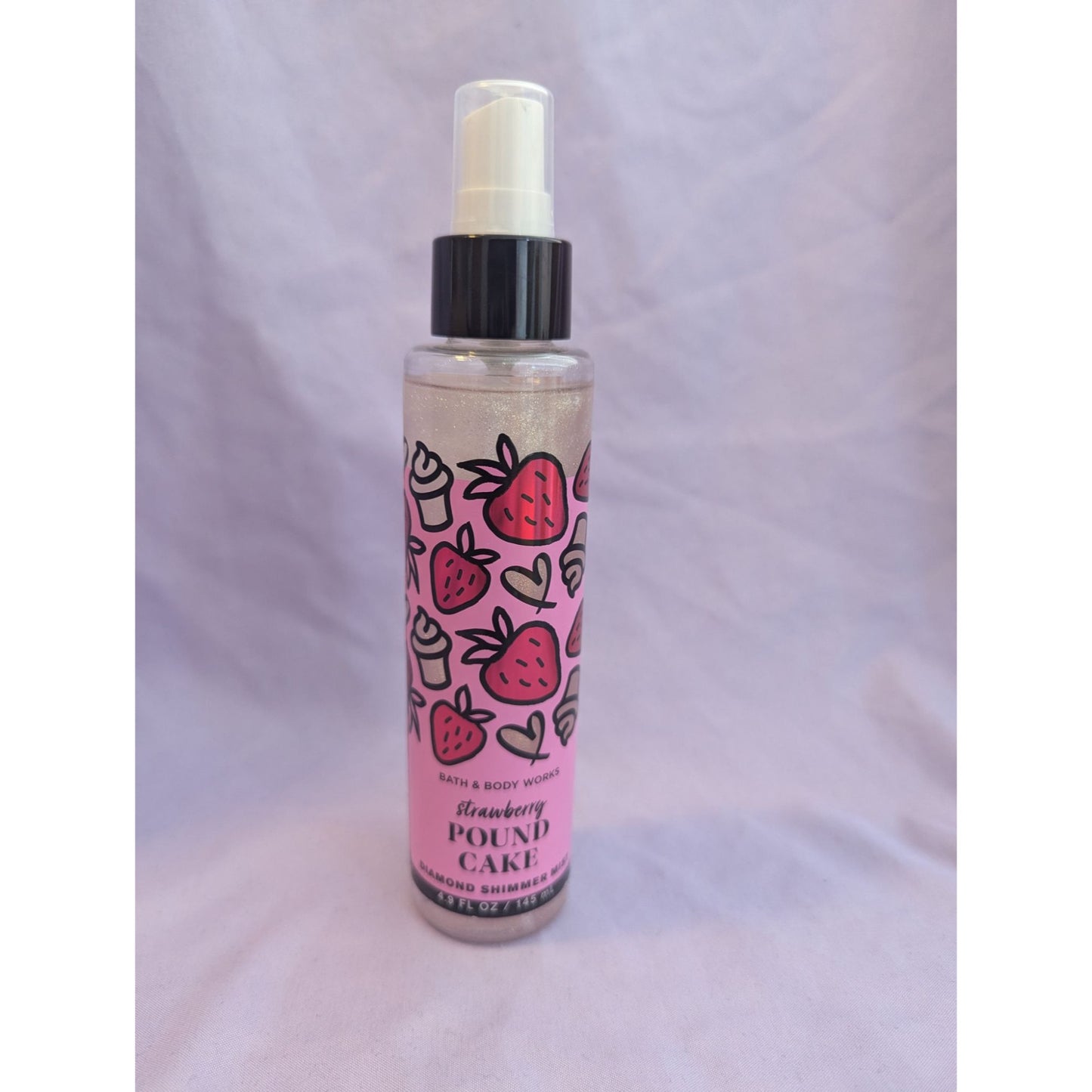 Bath & Body Works Strawberry Pound Cake Diamond Shimmer Fragrance Mist 8 Fl Oz