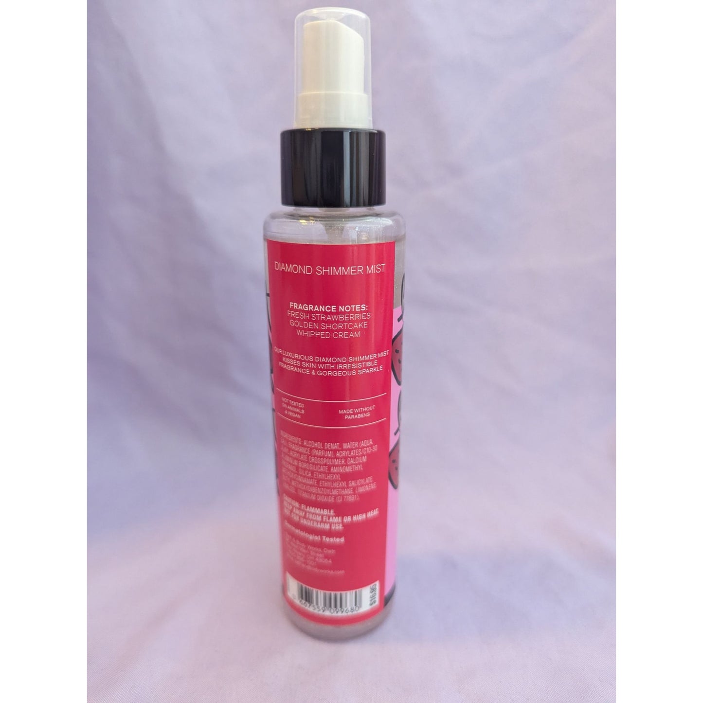 Bath & Body Works Strawberry Pound Cake Diamond Shimmer Fragrance Mist 8 Fl Oz