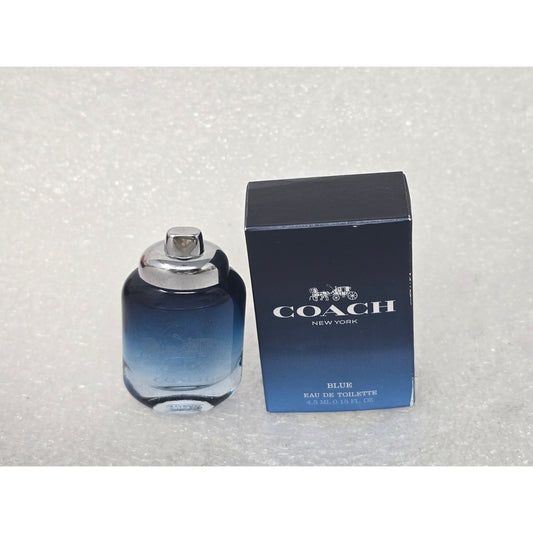 Coach Blue Eau De Toilette .15 oz Mini Cologne Men's Fragrance With Box New York