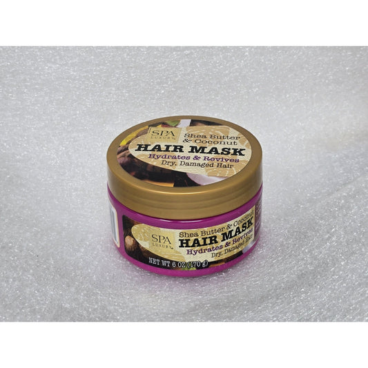 Spa Luxury Shea Butter & Coconut Hair Mask Hydrates & Revives Dry Damaged Hair