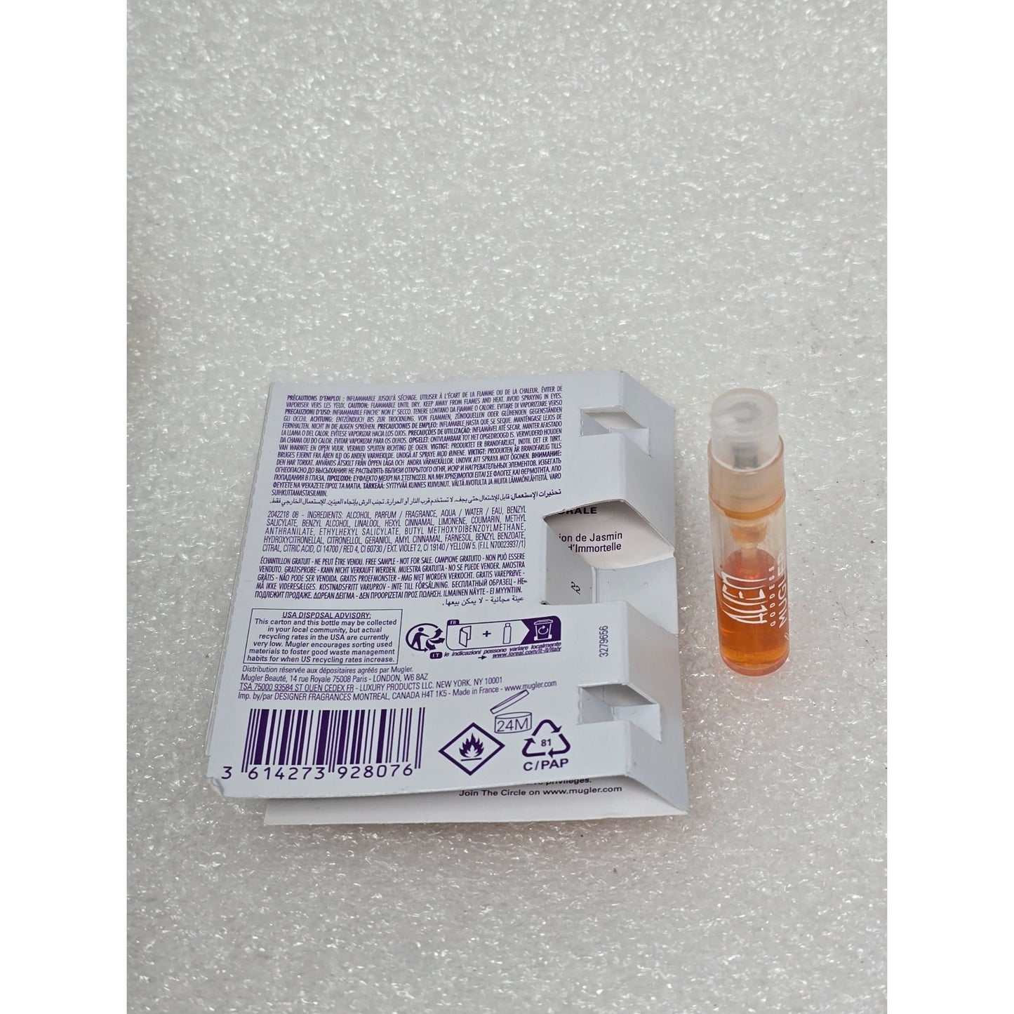 Alien Goddess Mugler Eau De Parfum Perfume Supra Florale Spray Sample .04 Oz