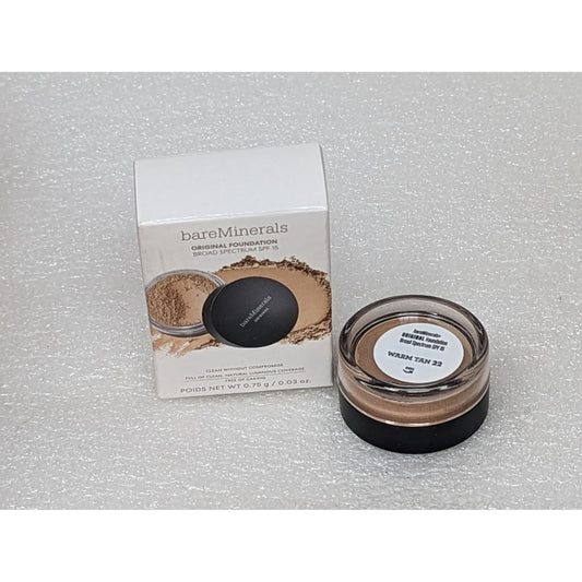 Bareminerals Original Foundation Warm Tan 22 Travel Size .03 oz