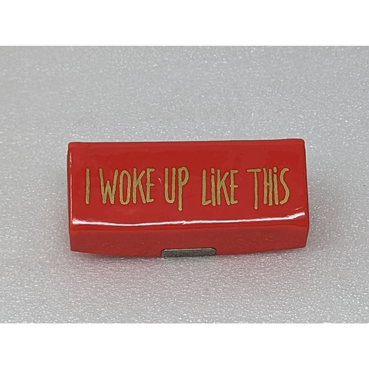 I Woke Up Like This Lipstick Case Orange