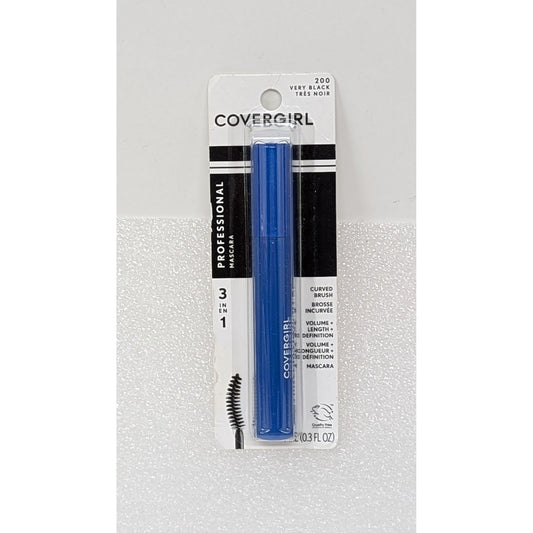 CoverGirl Professional Mascara 3 In 1 Curved Brush 200 Very Black 0.3 Fl Oz