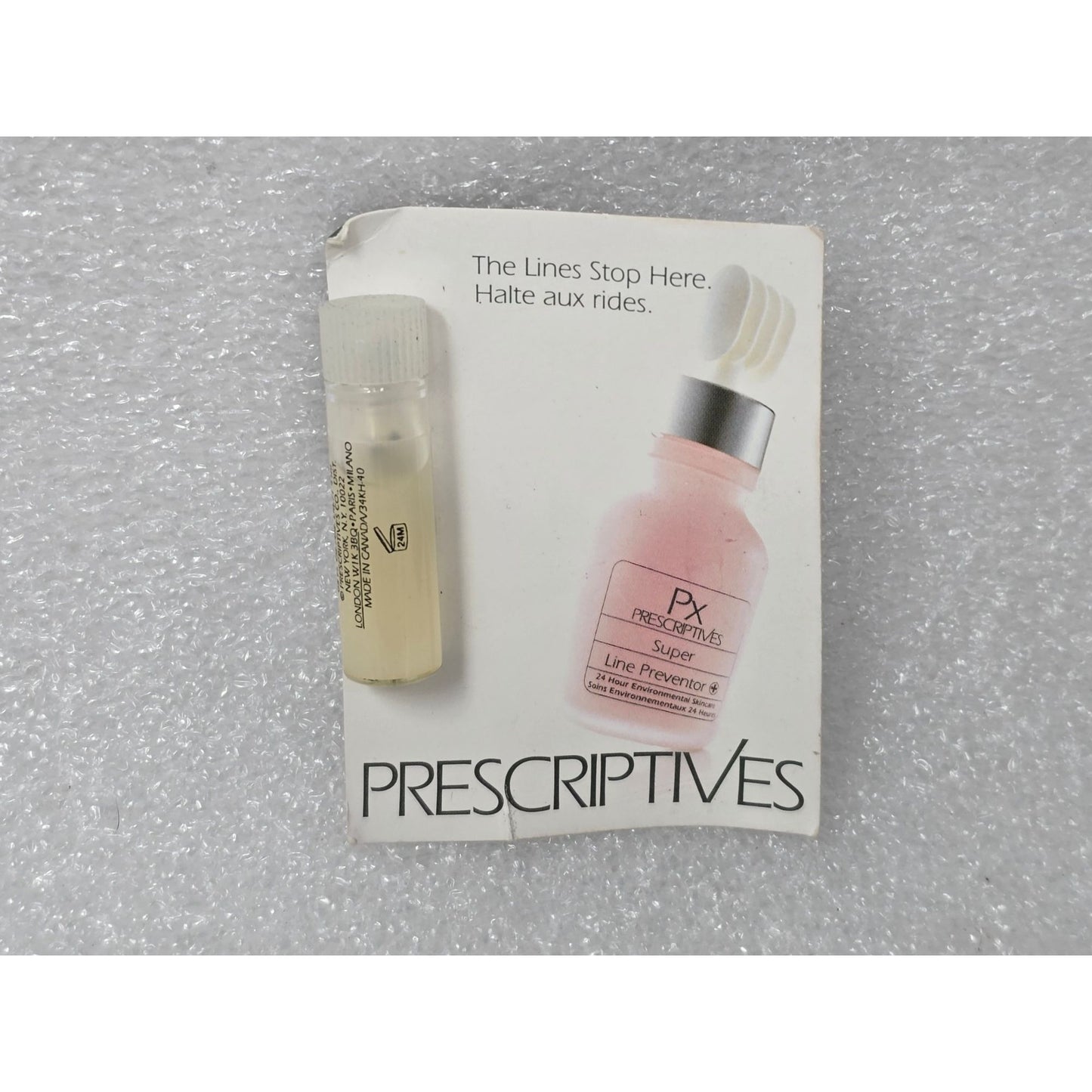 Prescriptives Super Line Preventor Sample on Card