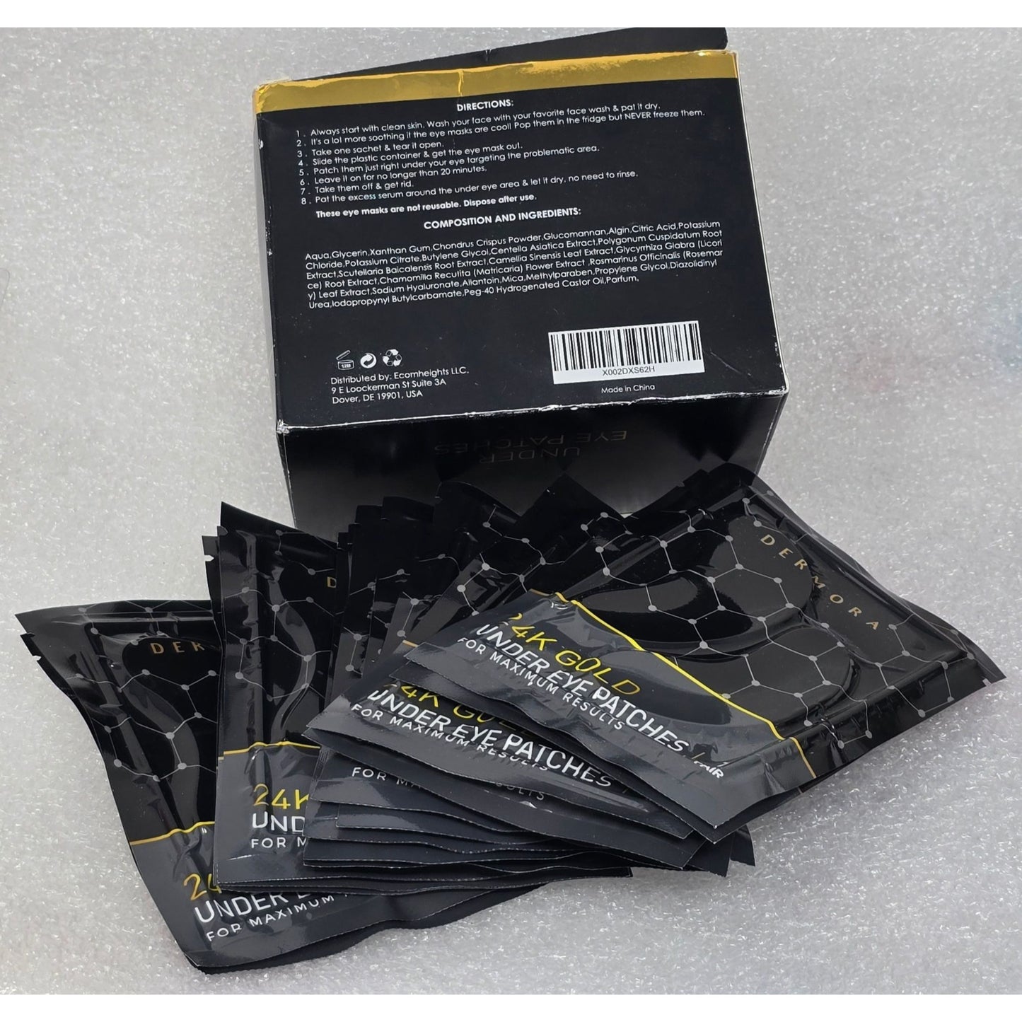 24K Gold Eye Mask Puffy Eyes & Dark Circles Patches For Men & Women 14 Pairs