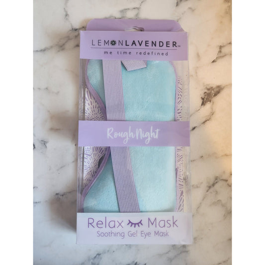 Lemon Lavender Relax Mask Soothing Gel Eye Mask w/ Strap For Hot & Cold Therapy