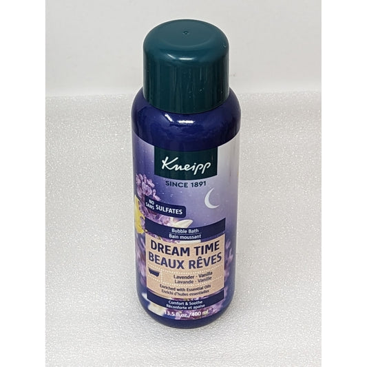 Kneipp Dream Time Bubble Bath Lavender Vanilla with Essential Oils 13.5 oz