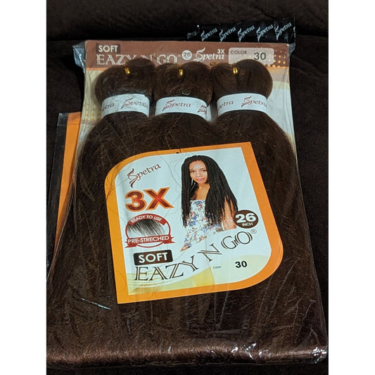 Deja Vu Spetra 3X Ready To Use Pre Stretched Hair 26" Color 30 Eazy N Go