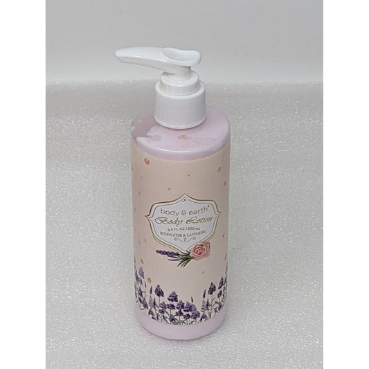 Body & Earth Body Lotion Rosewater & Lavender 8.5 oz