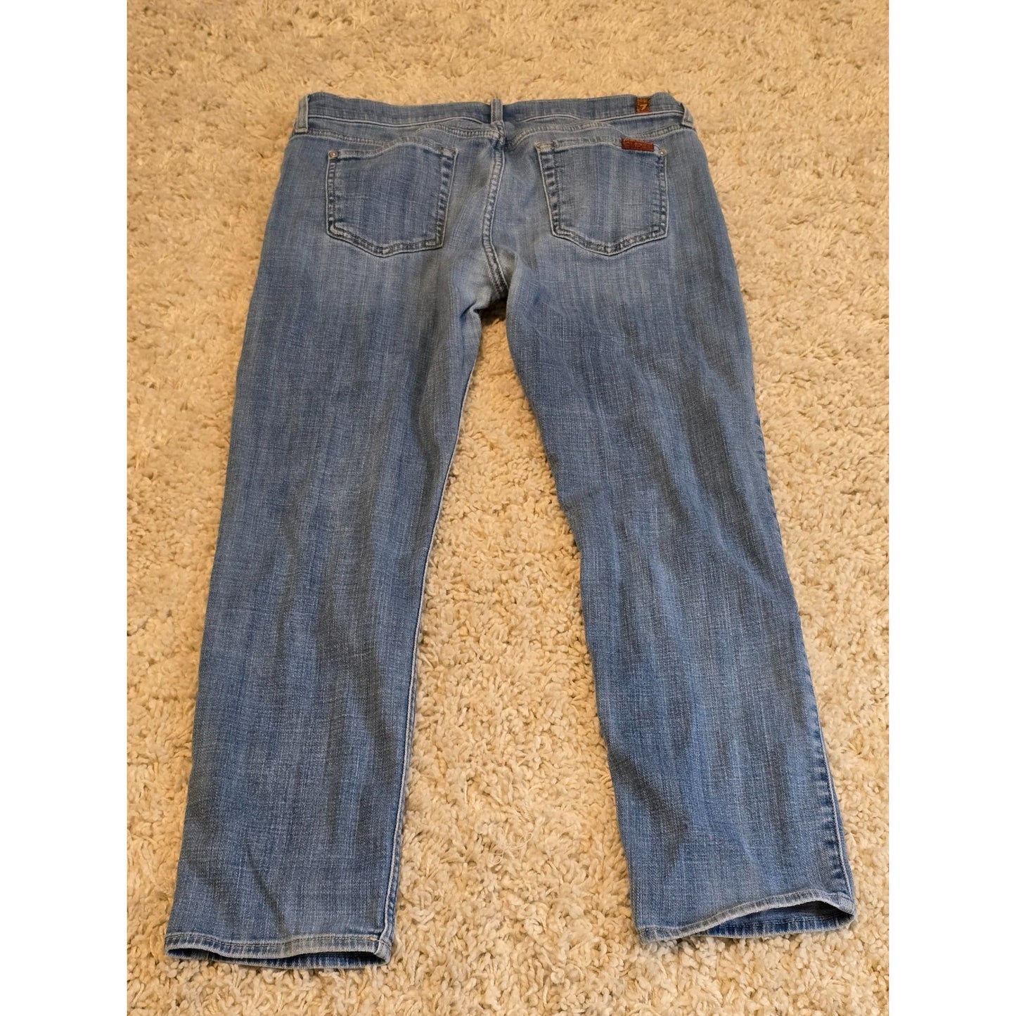 7 For All Mankind The Relaxed Skinny Jeans Women's Size 29 Blue Stretch Denim