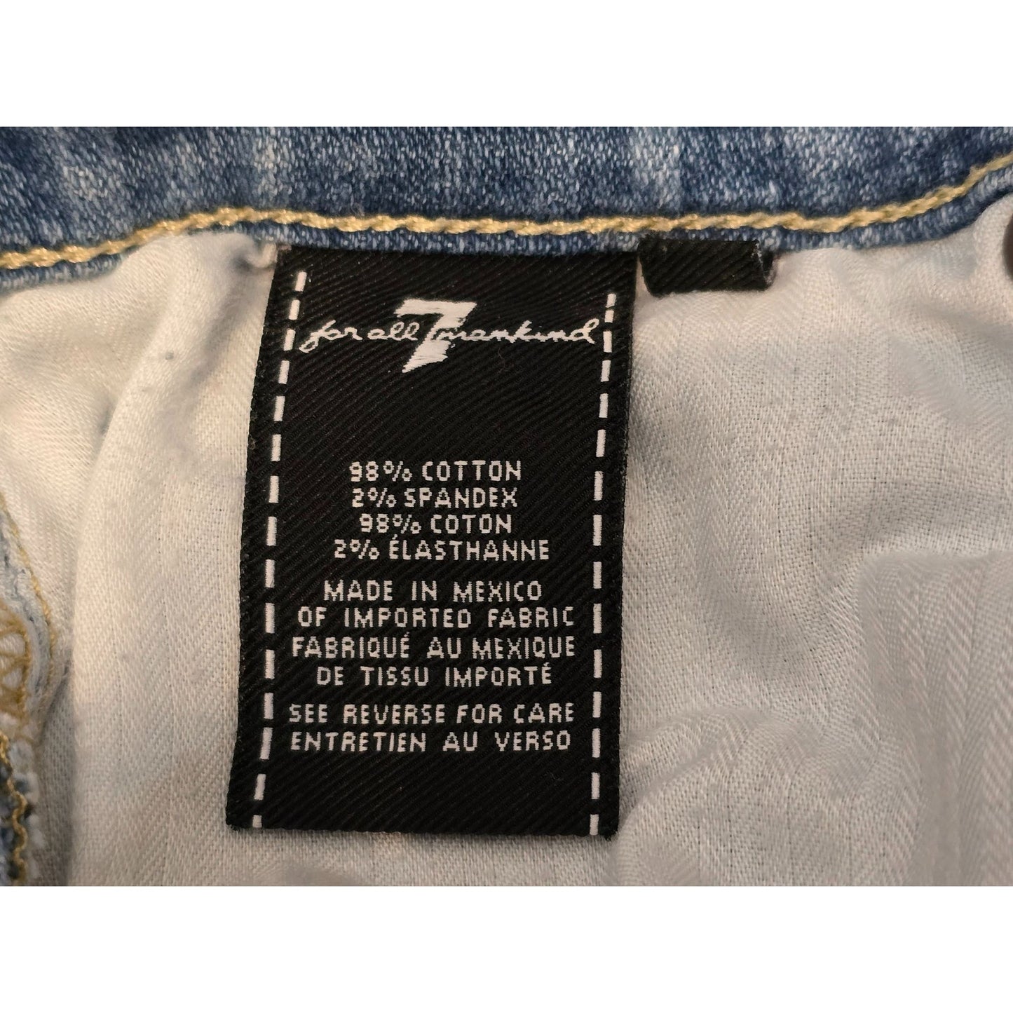 7 For All Mankind The Relaxed Skinny Jeans Women's Size 29 Blue Stretch Denim