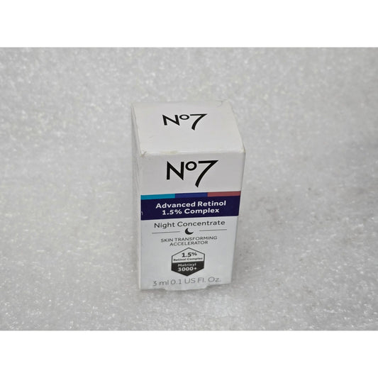 No7 Advanced Retinol 1.5% Complex Night Concentrate .1 oz Travel Size