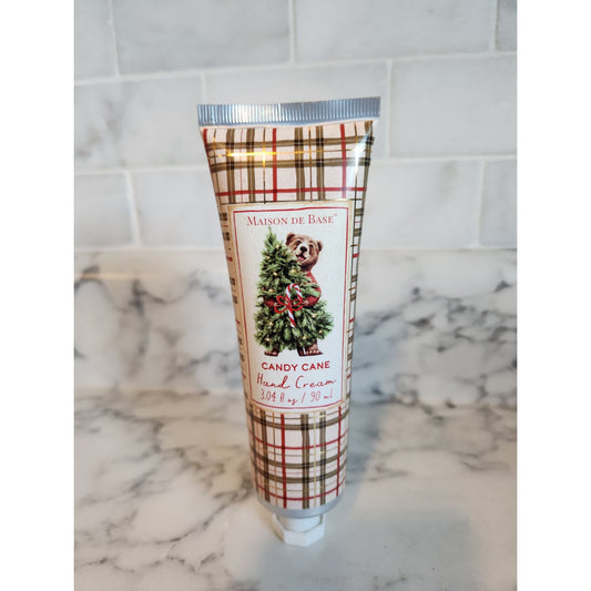 Maison De Base Candy Cane Hand Cream 3.04 Fl Oz / 90 Ml Moisturizing Lotion