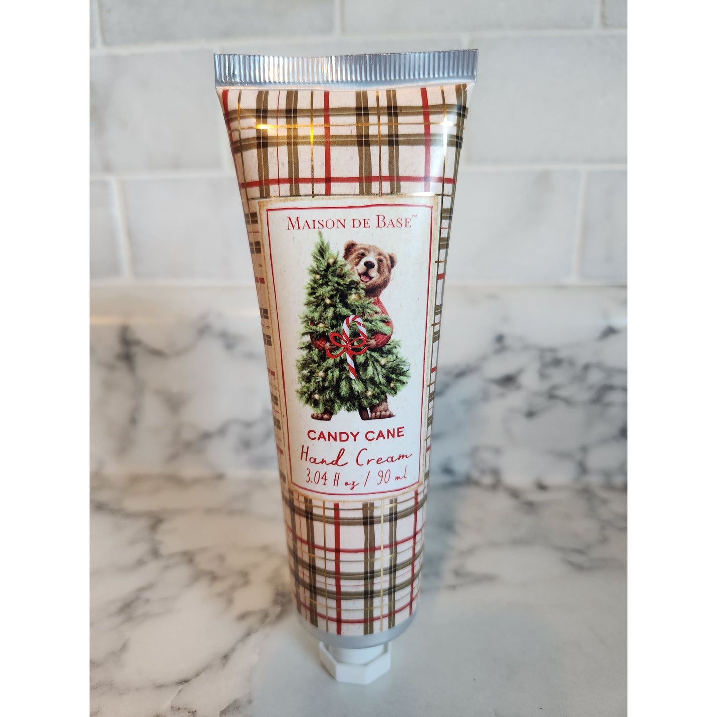 Maison De Base Candy Cane Hand Cream 3.04 Fl Oz / 90 Ml Moisturizing Lotion
