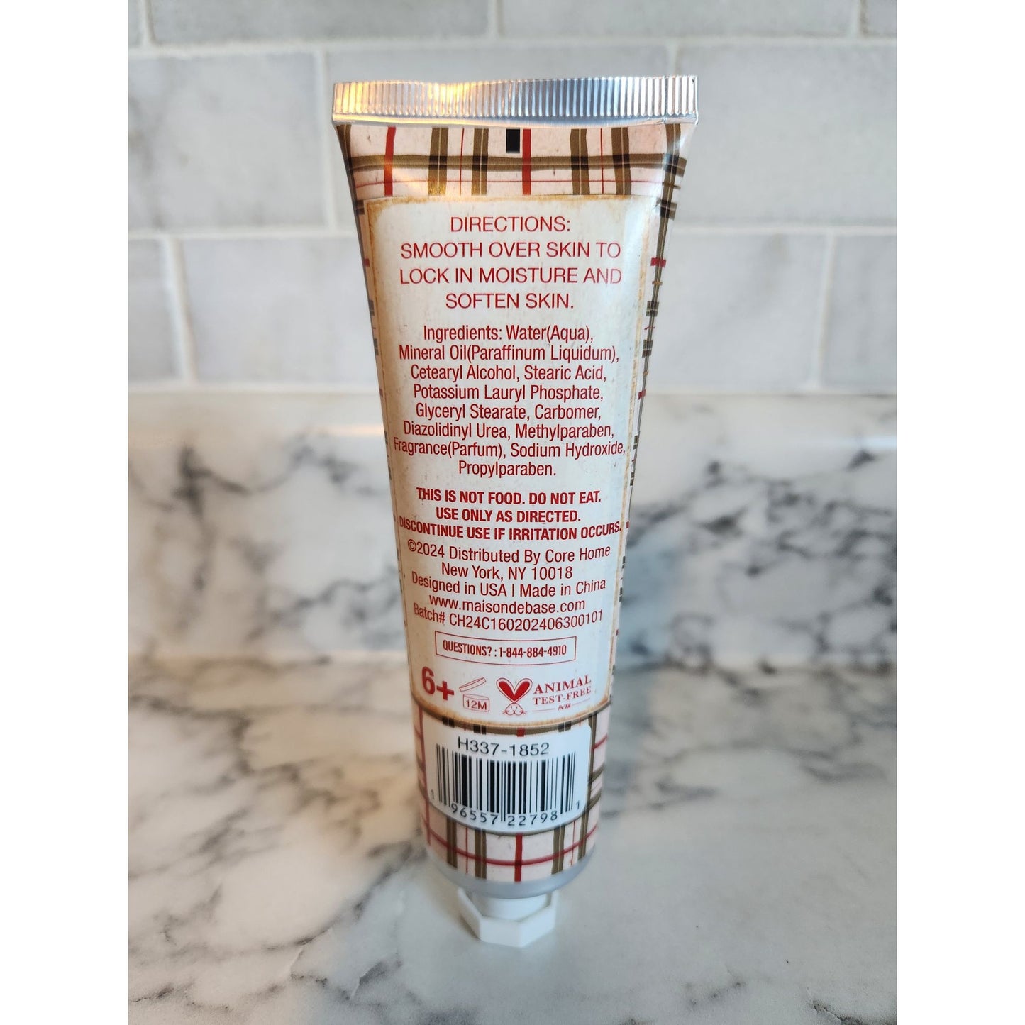Maison De Base Candy Cane Hand Cream 3.04 Fl Oz / 90 Ml Moisturizing Lotion