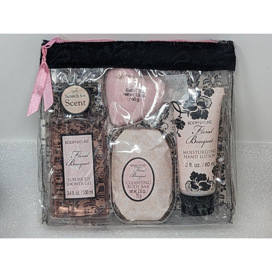 Body Nature Floral Bouquet 4 Piece Bath Gift Set