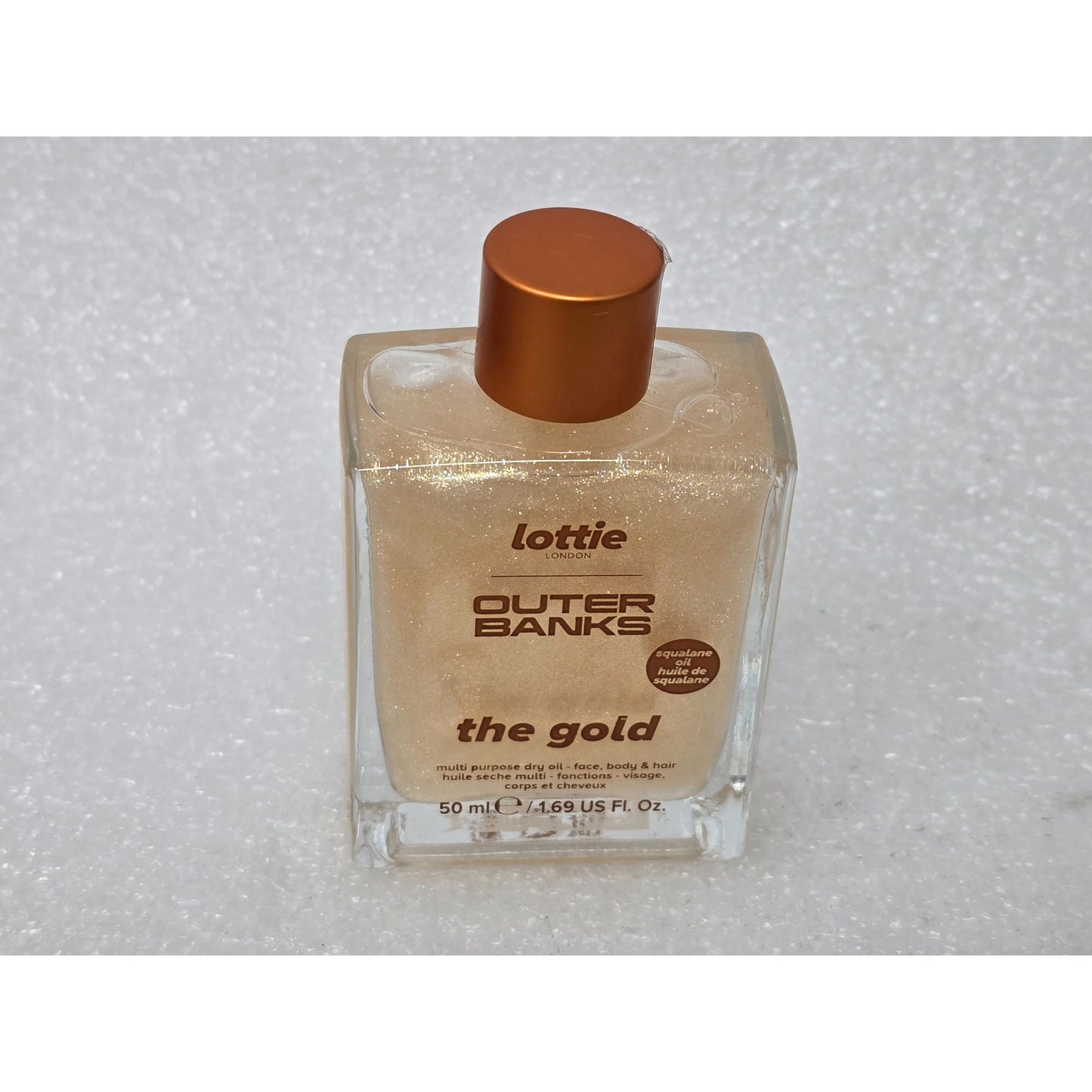 Lottie London Outer Banks The Gold Dry Oil For Face Body & Hair Champagne Glow