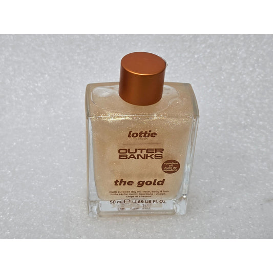 Lottie London Outer Banks The Gold Dry Oil For Face Body & Hair Champagne Glow