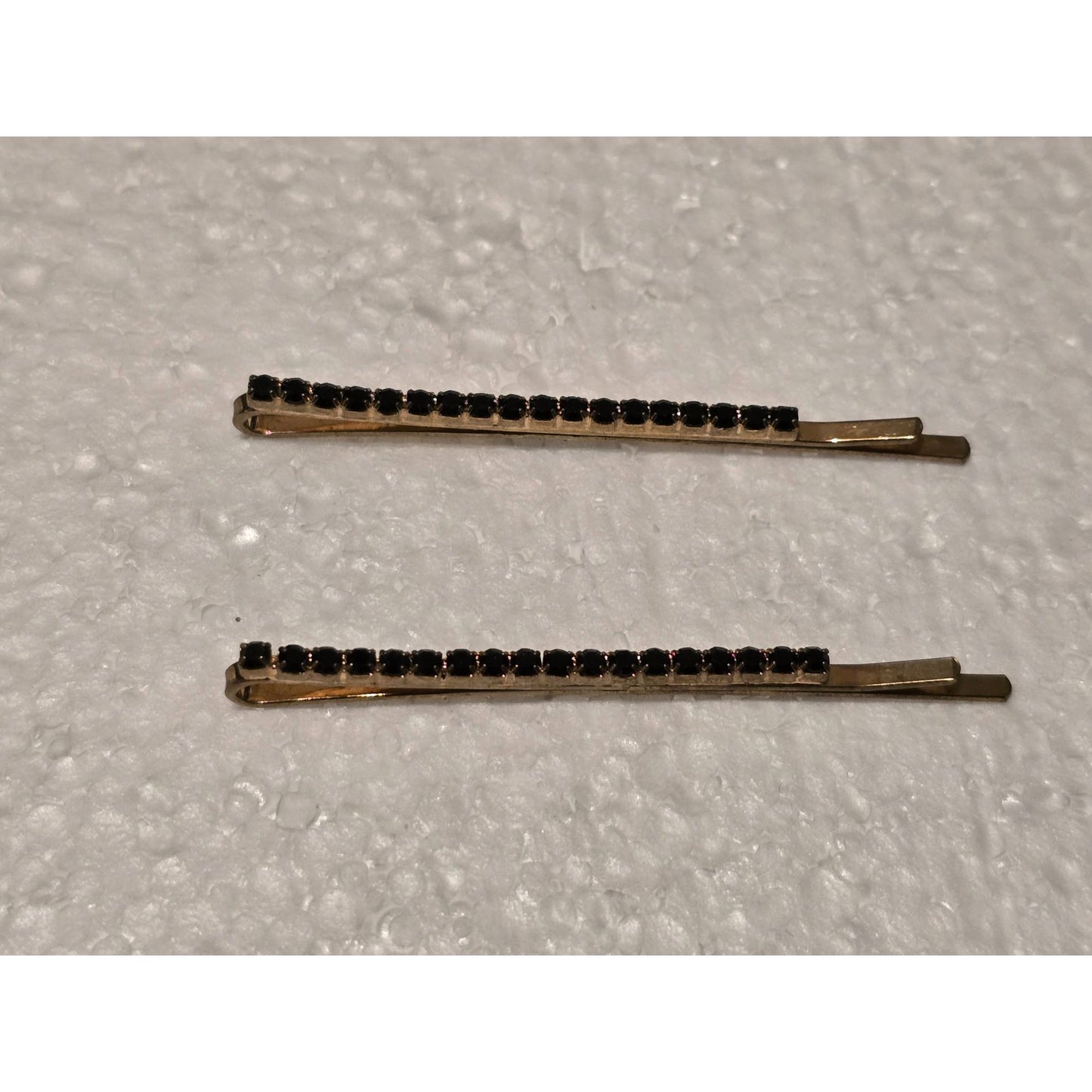 Gold-Tone Rhinestone Hair Bobby Pins Set Of 2
