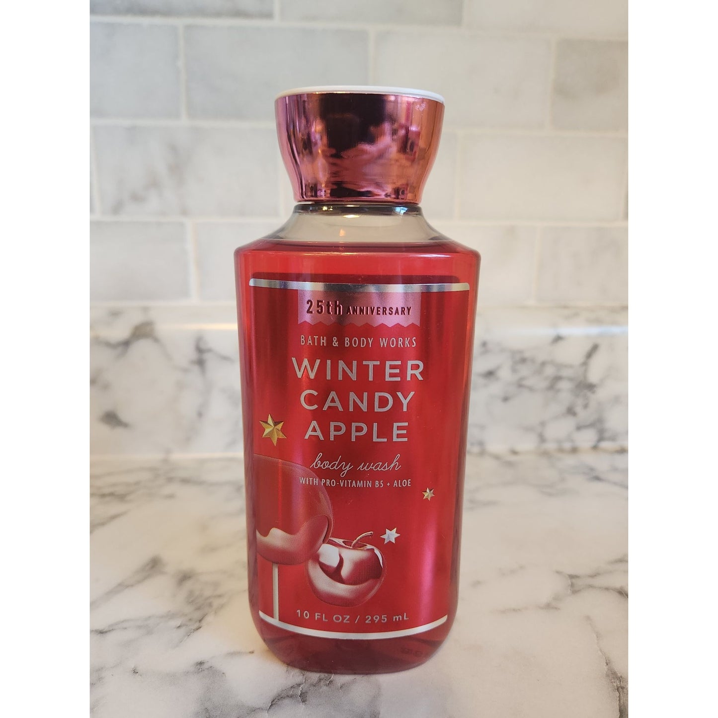 Bath & Body Works Winter Candy Apple Body Wash 10 Oz With Pro-Vitamin B5 & Aloe